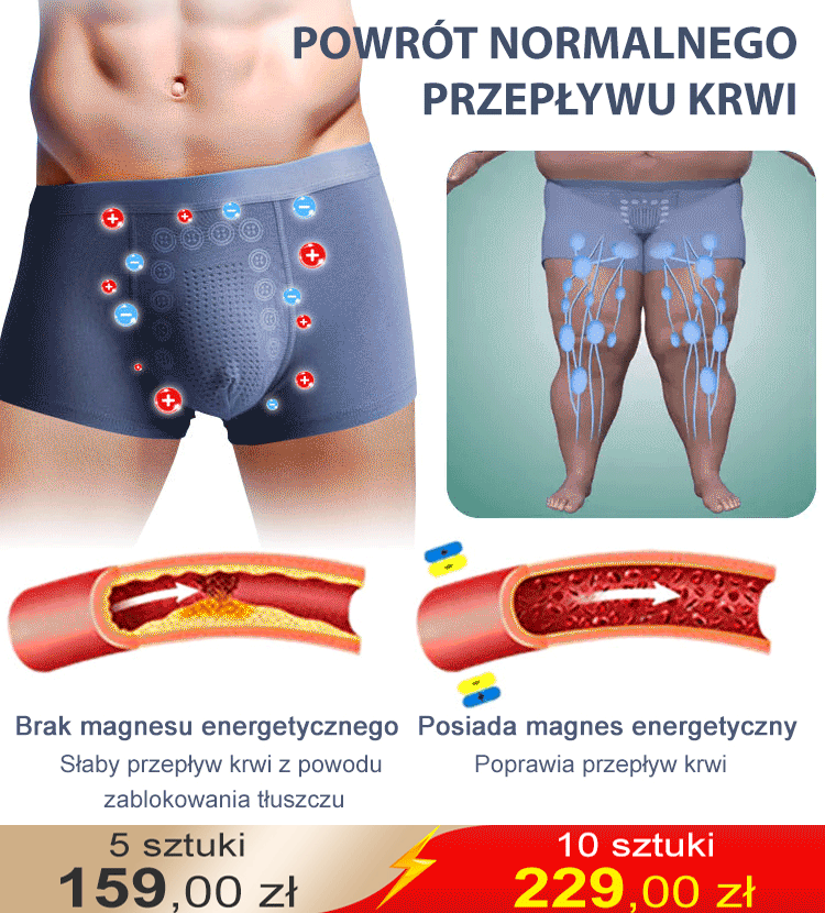 Majtki do masażu magnetycznego męskiego
