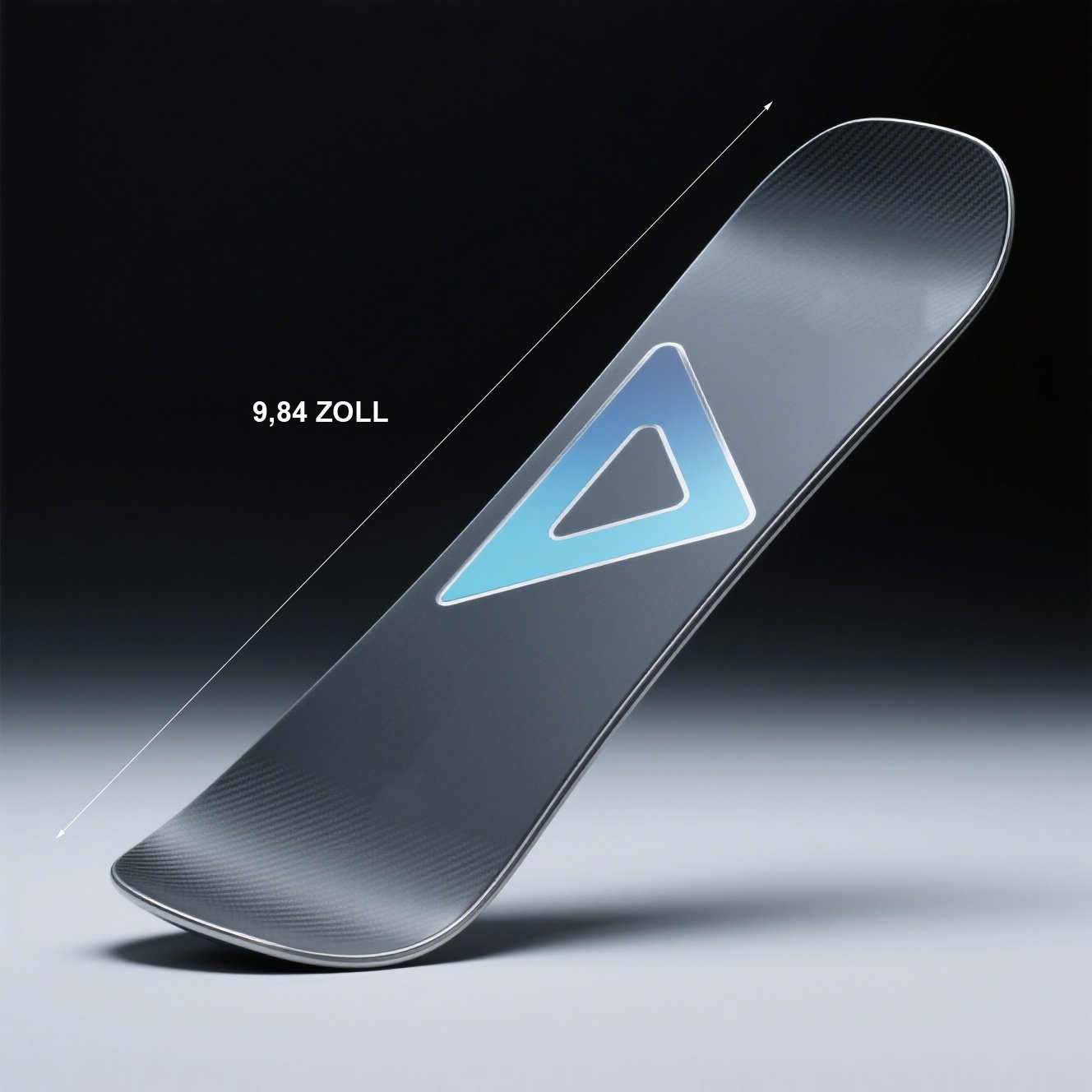 Snowboarder mit trendigem Snowboard beim Sprung