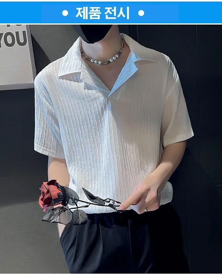 캐주얼 스타일 남성 폴로 셔츠