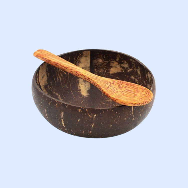 천연 코코넛 껍질 나무 그릇