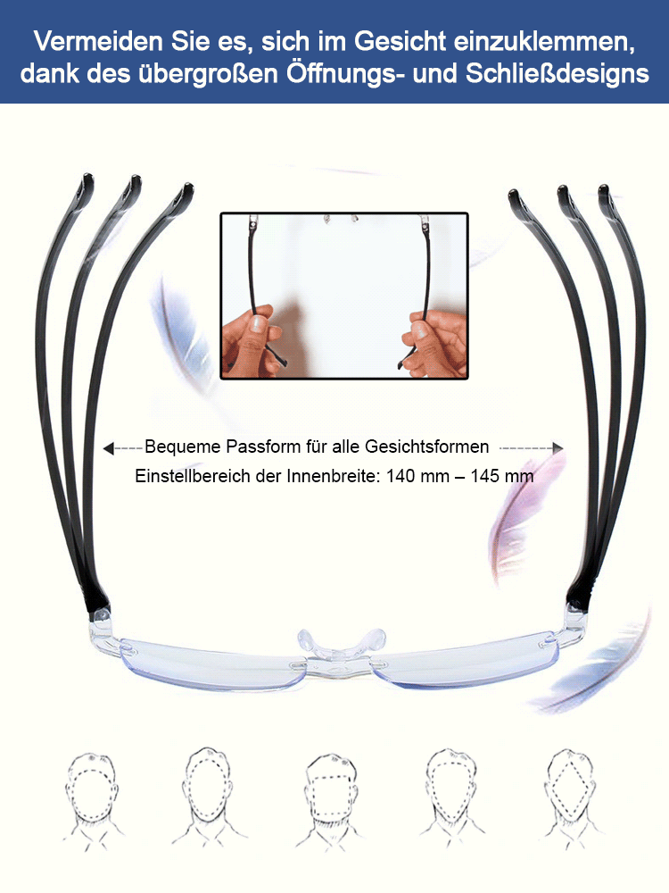 Autozoom-Brille für Presbyopie