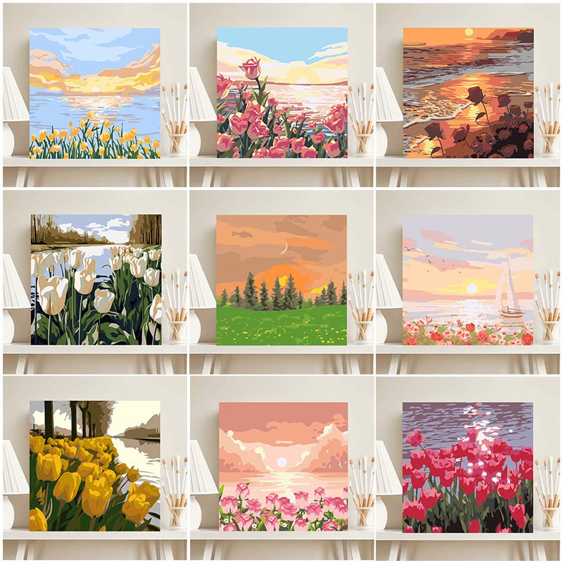 Digitales Ölgemälde, handgemachtes dekoratives Gemälde zum Selbermachen