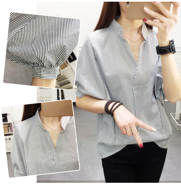 トレンド感あるブラウスディテール