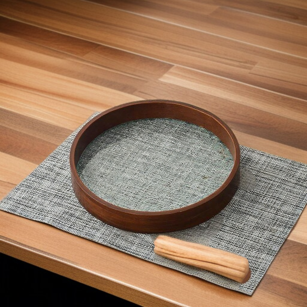 圓形中式復古收納託盤