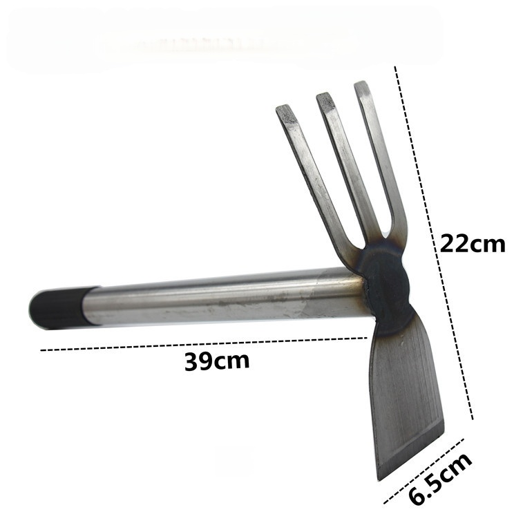 三歯熊手兼用の鍬短柄園林農用工具野菜園芸用花卉栽培工具