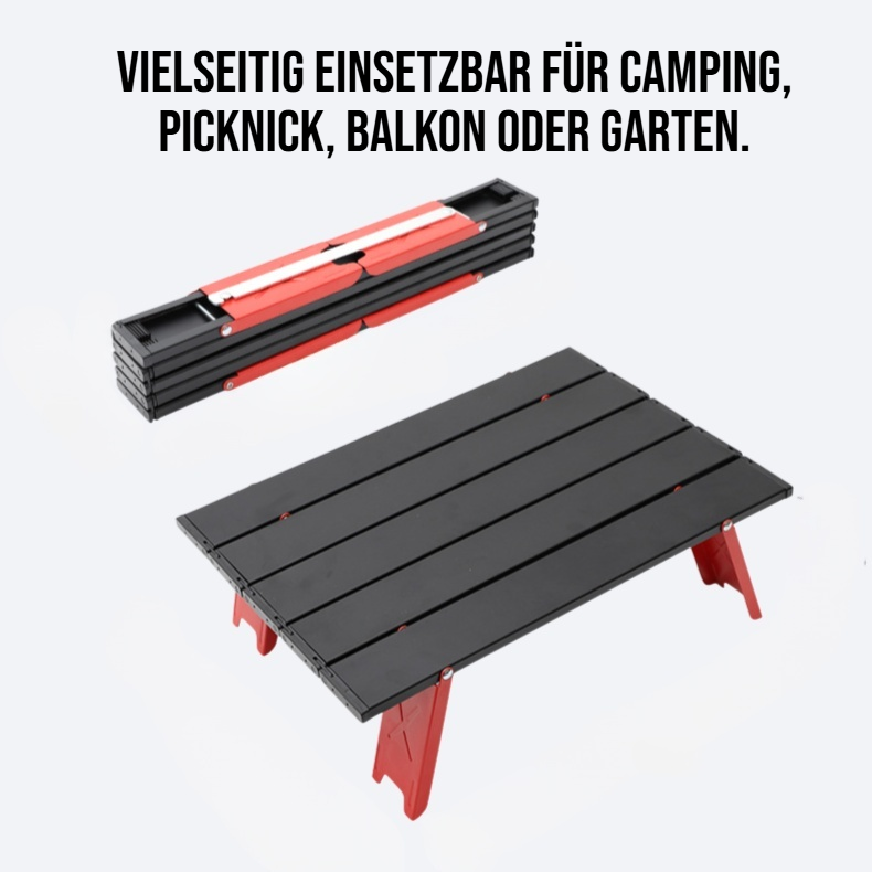 Drahtbarer Mini Aluminium Tisch im Freien