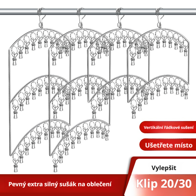 Nerezový vícevrstvý sušák na prádlo