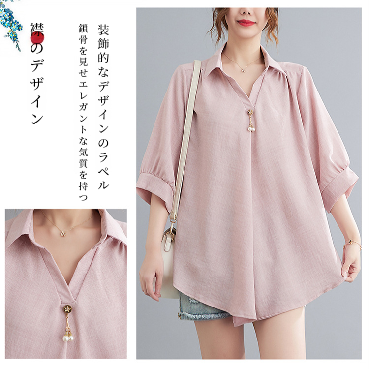 ルーズリネン・カジュアルシャツ スリムな女性のルーズな大きいサイズのシャツ リネンゆったりプラスサイズシャツ