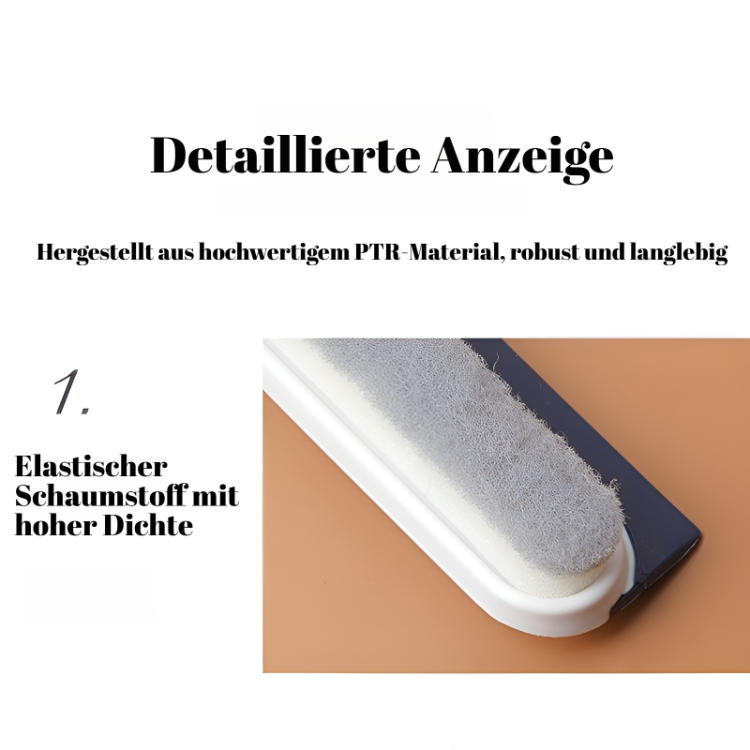 Reinigungsartefakt für glasklare Fenster und Duschkabinen