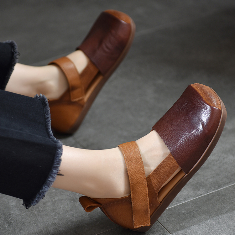 レディースレトロラウンドトゥシューズ