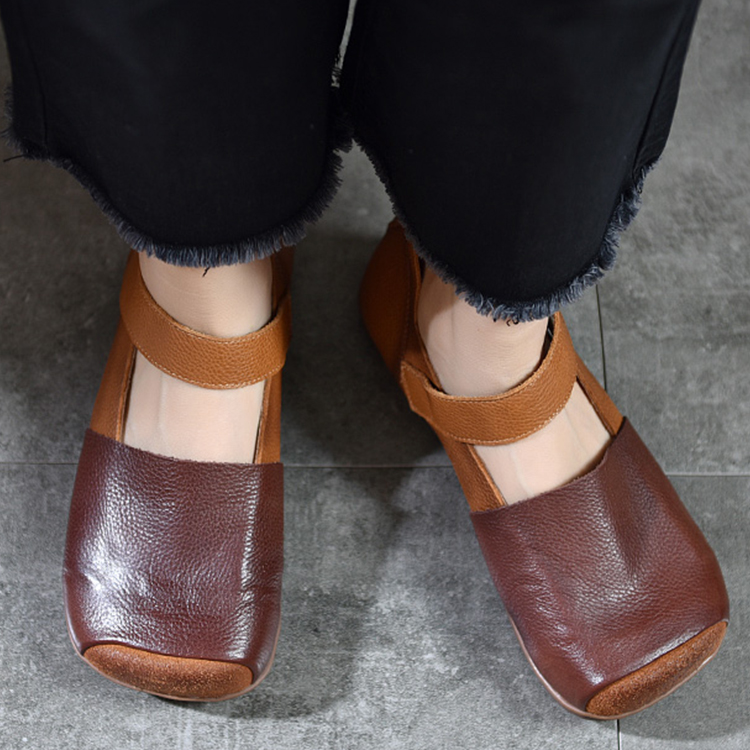 レディースレトロラウンドトゥシューズ