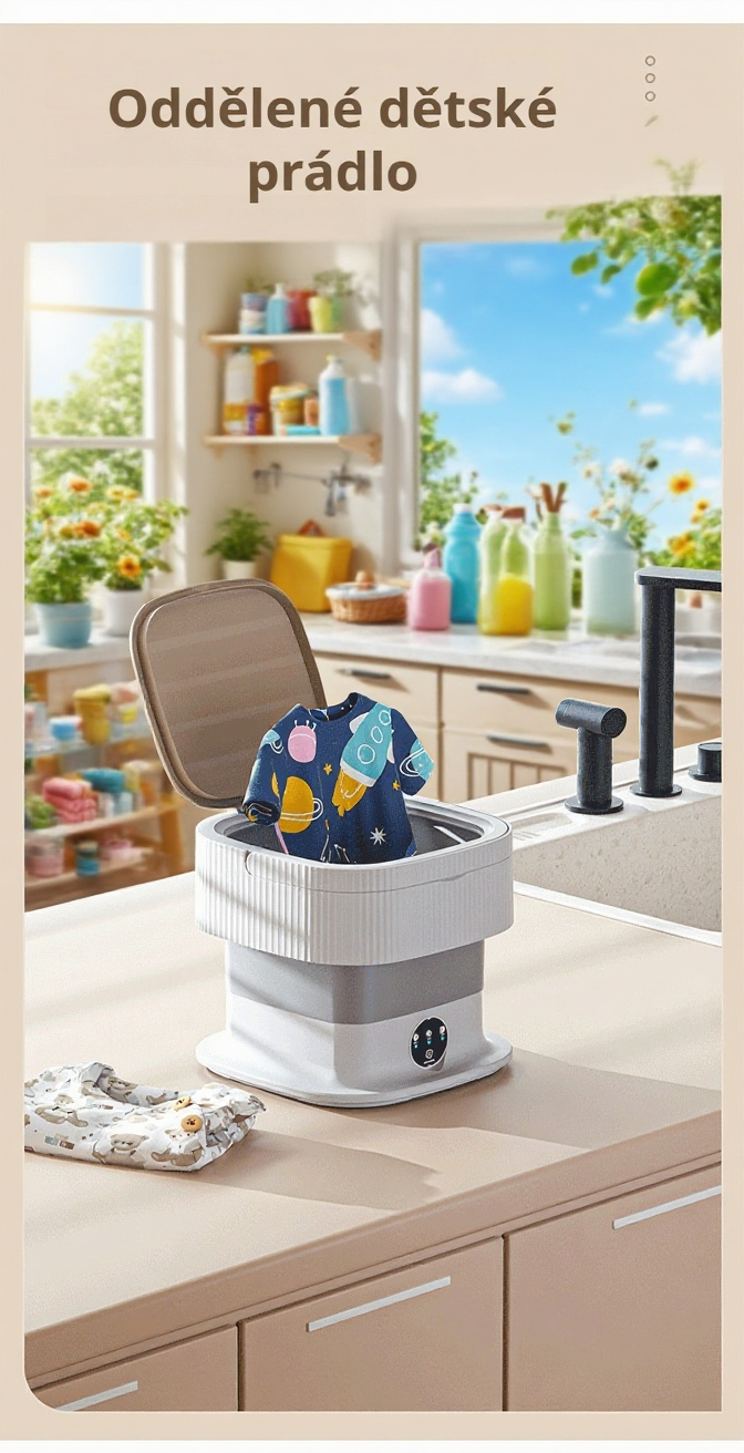 Úsporná domácí pračka s vysokým výkonem