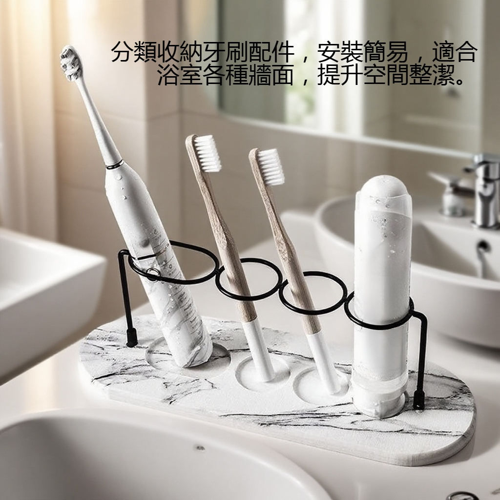 帶吸水墊電動牙刷置物架