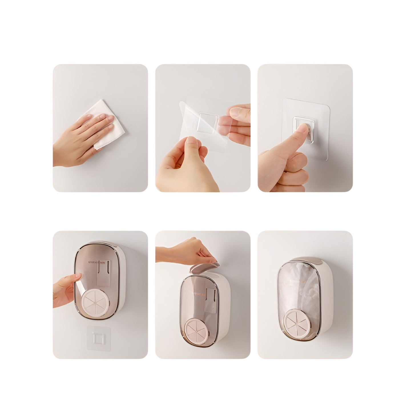 Disposable plastic wrap storage box artifact removable punch-free plastic bag cover box