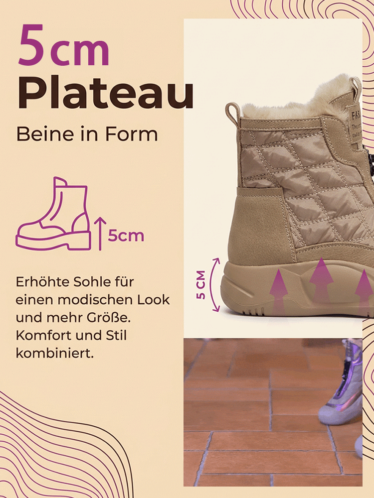 Gepolsterte Stiefel aus verdicktem Leder