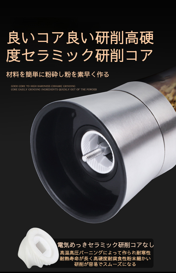 粗さ調節可能なグラインダーの構造説明