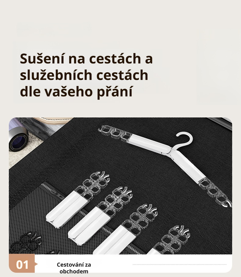 Magický věšák na šaty vhodný pro venkovní sušení prádla