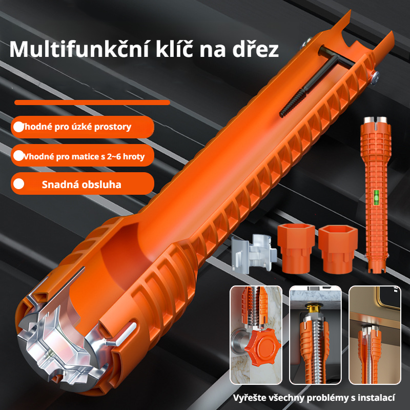 Domácí multifunkční klíč na dřez