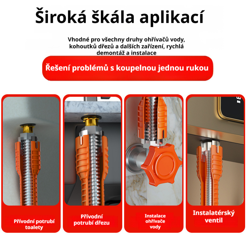 Domácí multifunkční klíč na dřez