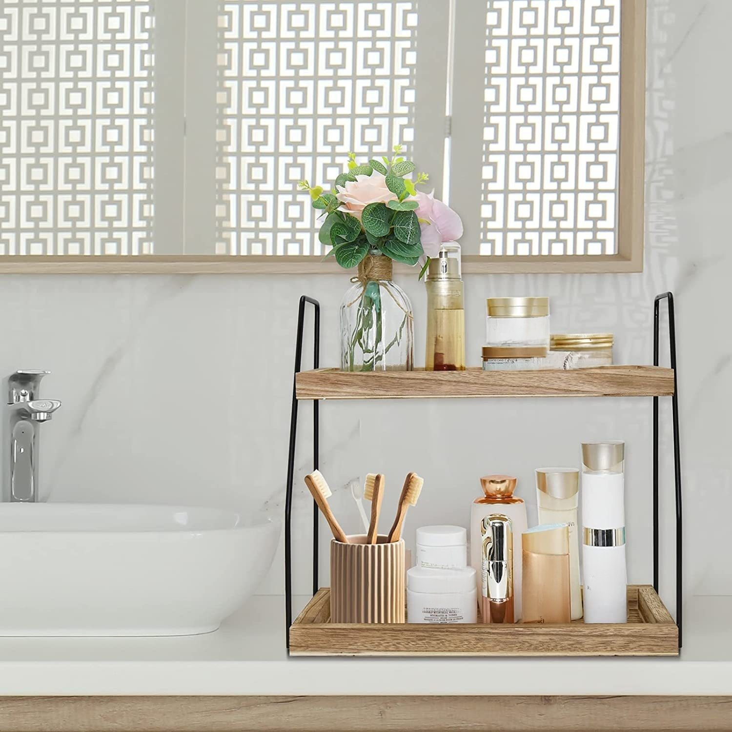 二重層構造の収納ラック詳細