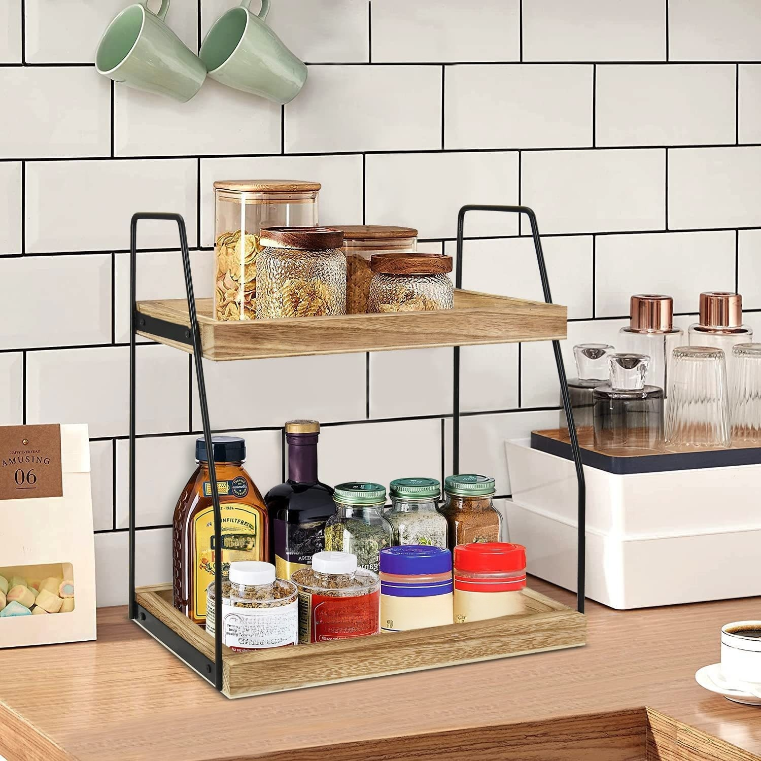 二重層バスルーム収納ラックの全体画像