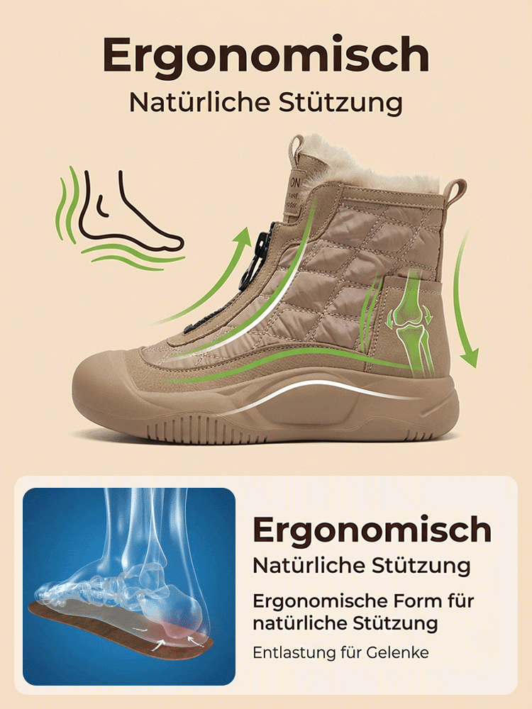 Gepolsterte Stiefel aus verdicktem Leder