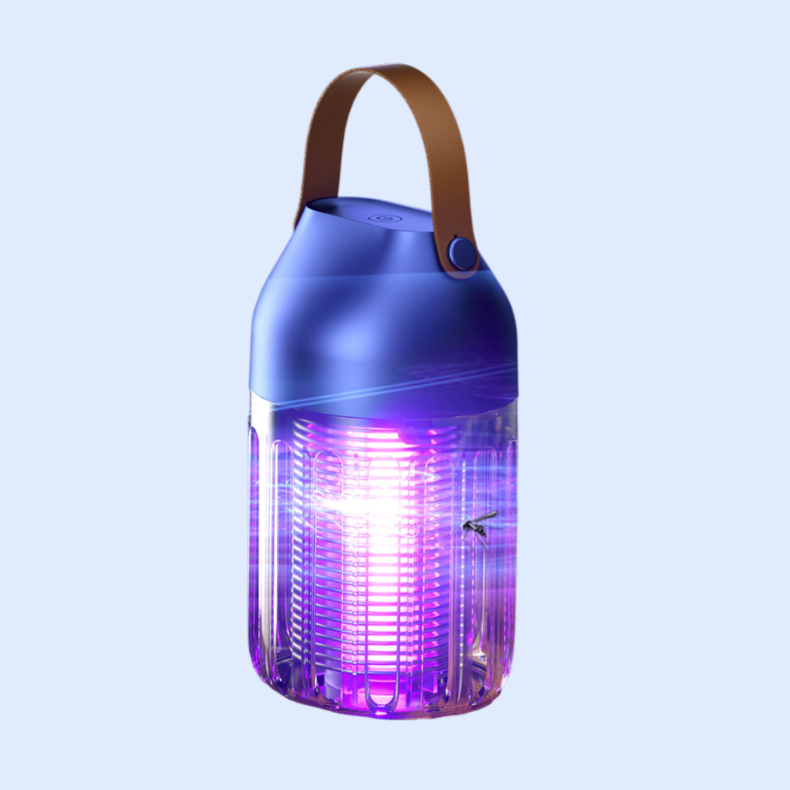 電撃式紫光蚊取り器と蚊取りランプ
