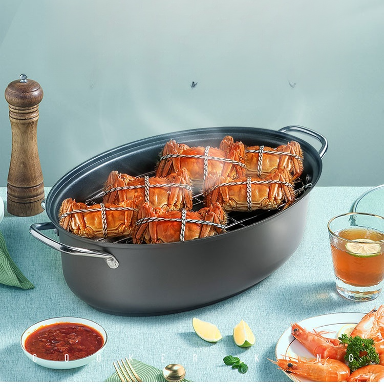 Multifunkční napařovací hrnec na ryby v moderní kuchyni