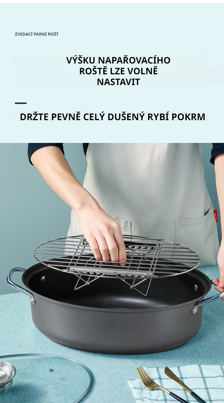 Moderní design napařovacího hrnce na ryby