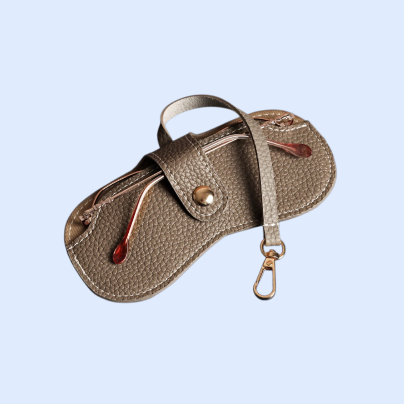 심플한 가죽 안경 가방