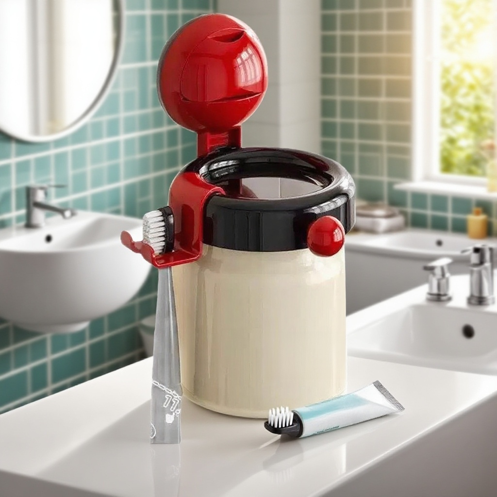 衛浴掛牆式磁吸牙刷杯