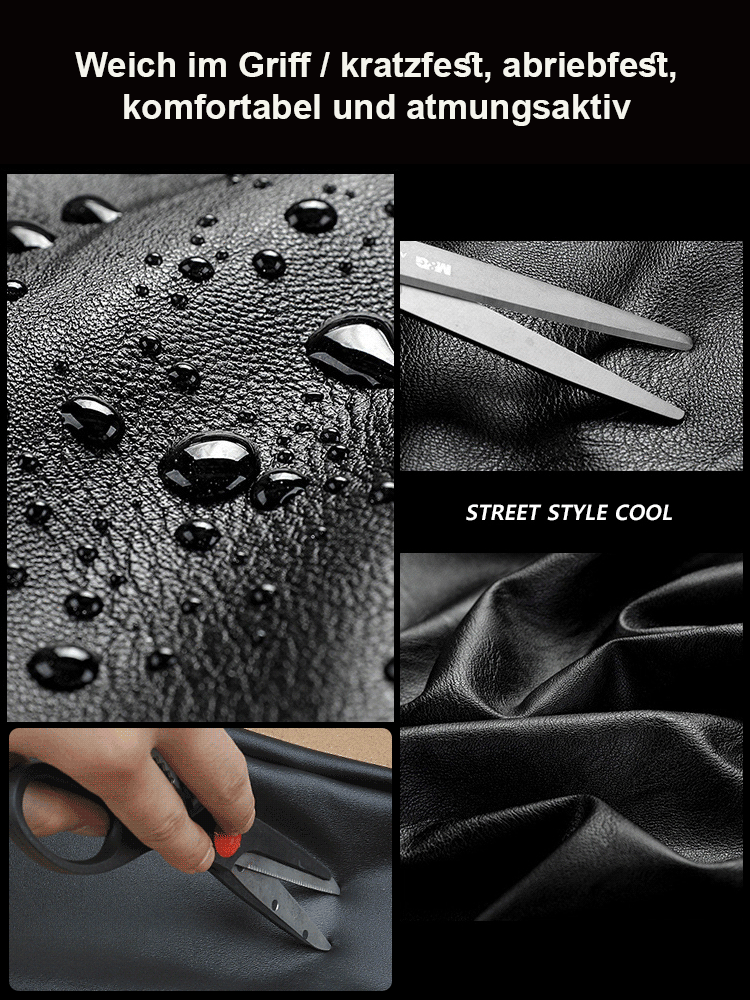 Herren gefütterte und verdickte Lederjacke