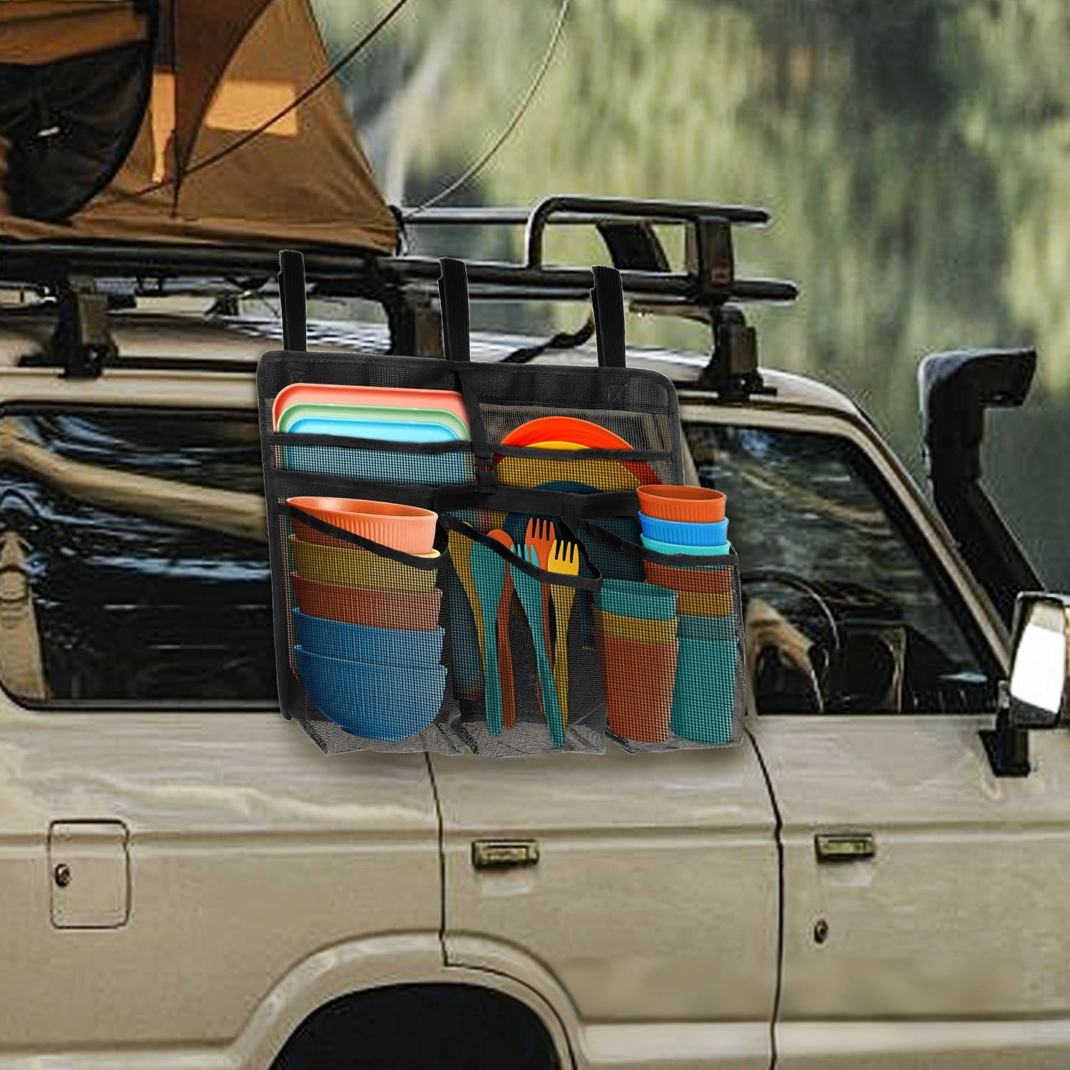 防水素材の食器乾燥バッグのディテール