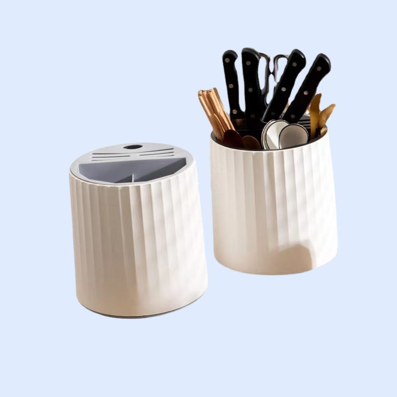 회전형 주방 칼꽂이 가정용 숟가락 포크 젓가락 케이지