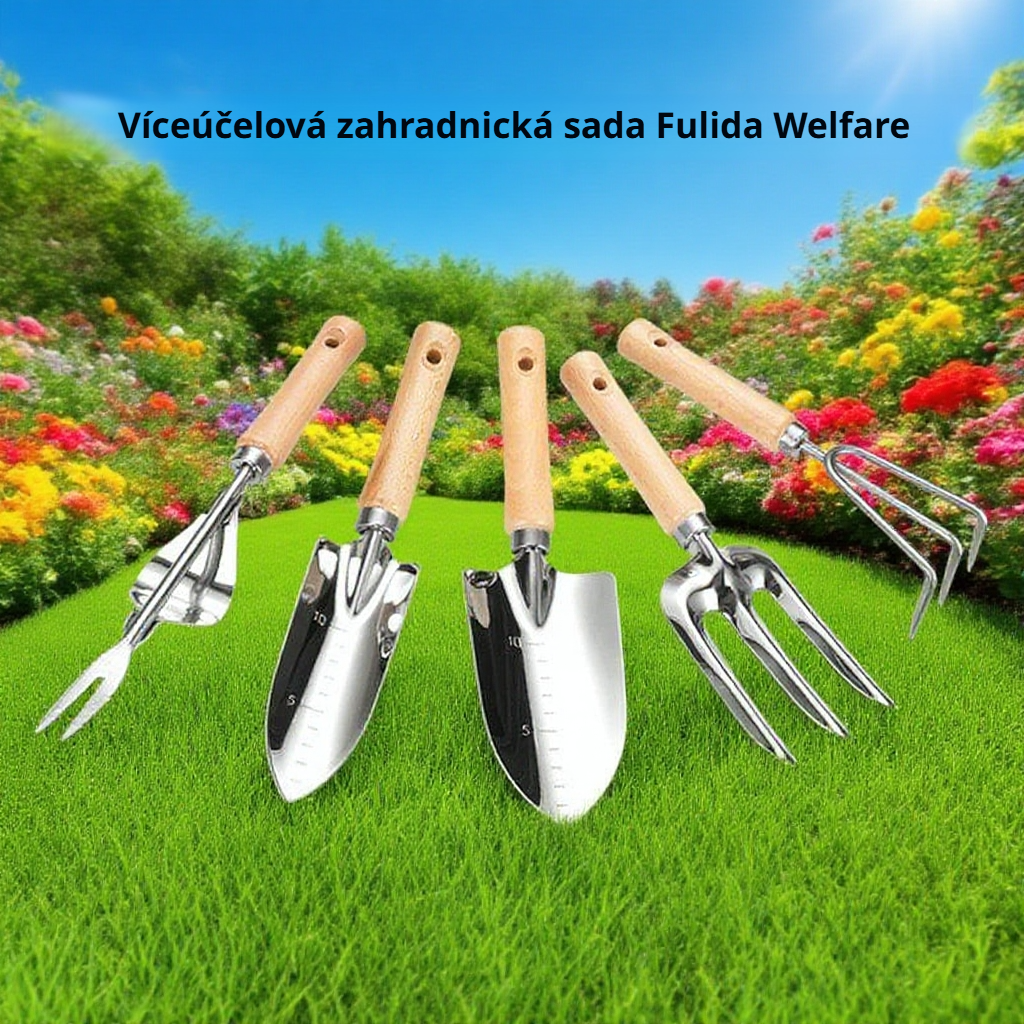 Třídílná sada zahradních lopatek pro květiny a zeleninu