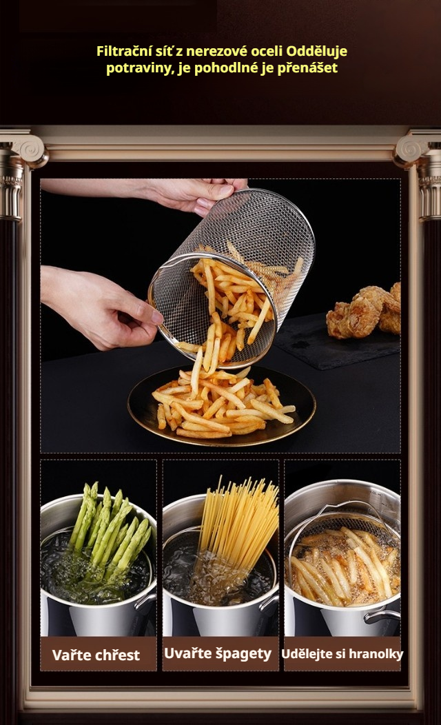 Nerezová pánev ideální pro smažení a dušení