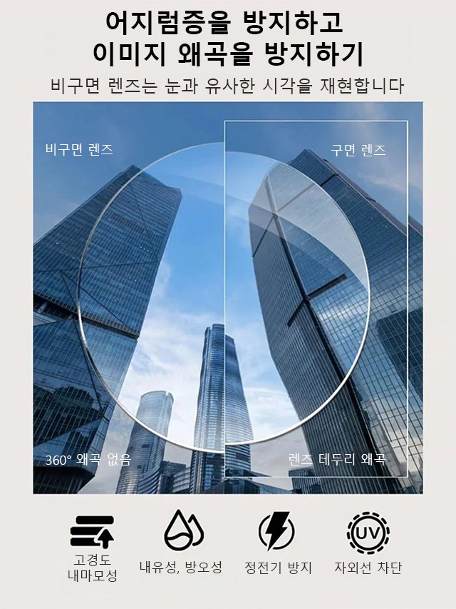 초고화질 블루라이트 차단 점진식 다초점 돋보기안경