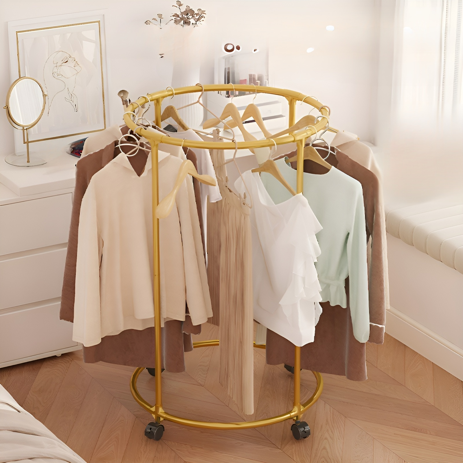 다기능 회전 원형 빨래 건조대