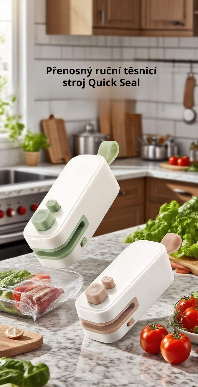 Přenosný magnetický svařovací stroj na sáčky – hlavní pohled