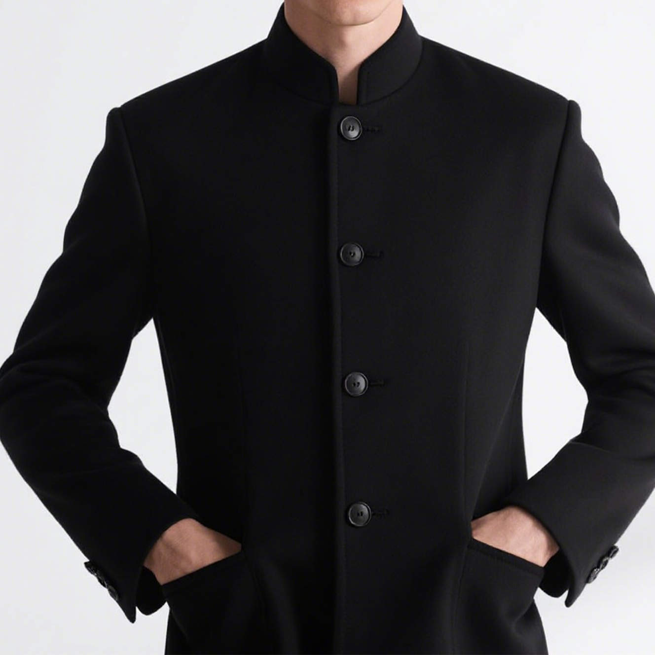 作業服レトロマルチポケット耐摩耗性中国式ジャケット