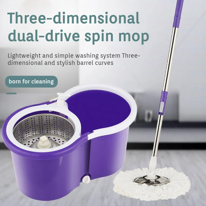 Rapid Dehydration Mop Dunn Cloth Dual Drive Lightweight HandFree