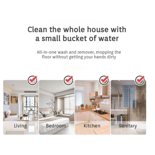 Rapid Dehydration Mop Dunn Cloth Dual Drive Lightweight HandFree