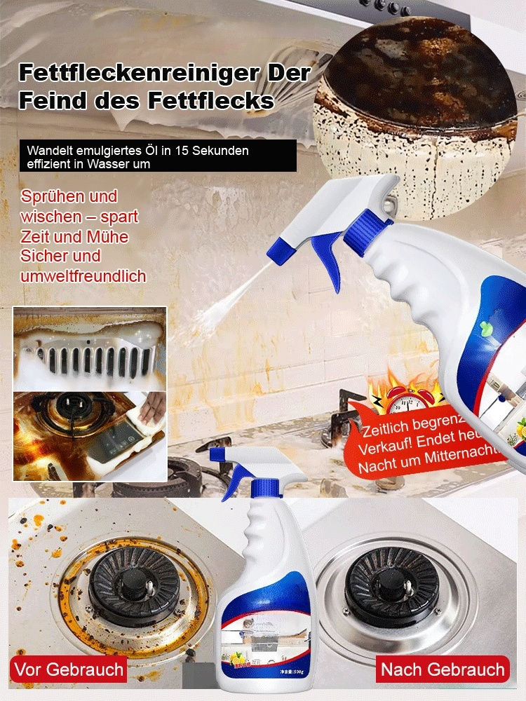 【Sprühen und sauber】Zeitsparender und müheloser Fettentferner