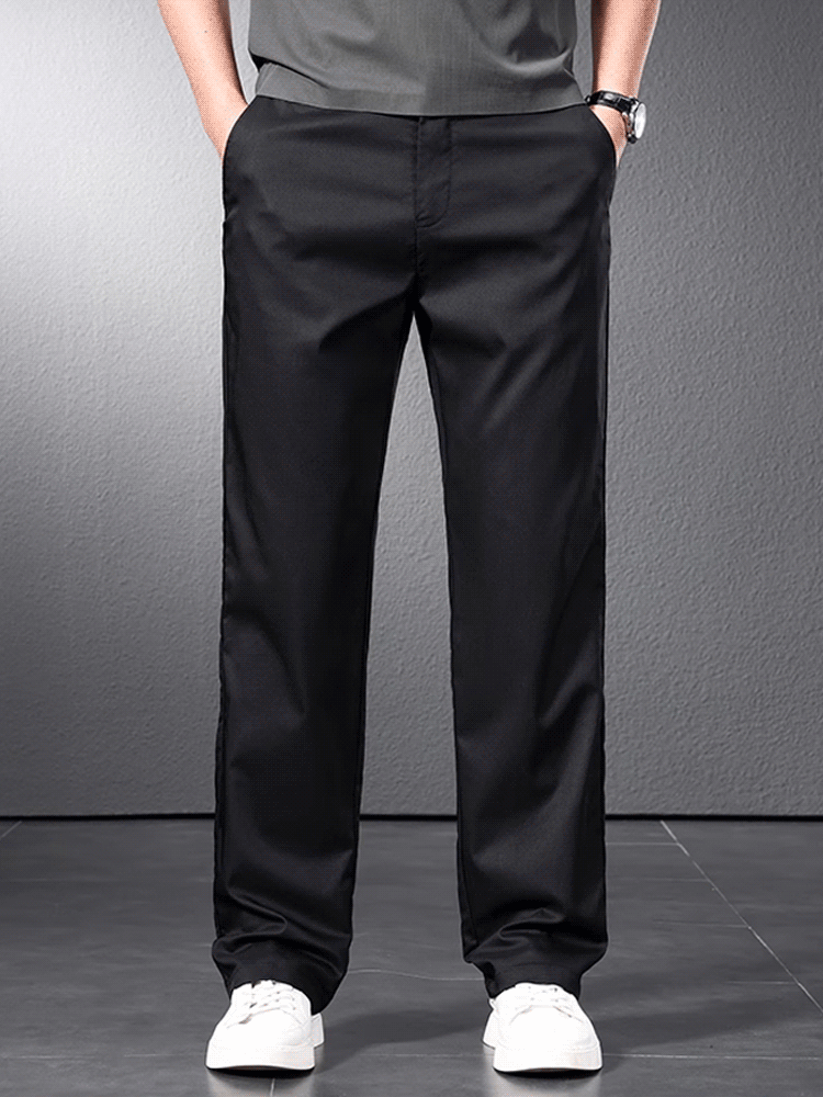 冬用の厚手裏起毛メンズスラックス