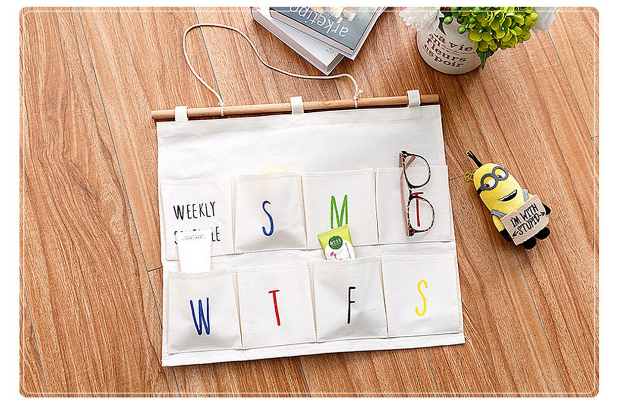 コットンリネンの柔らかい素材感の収納バッグ