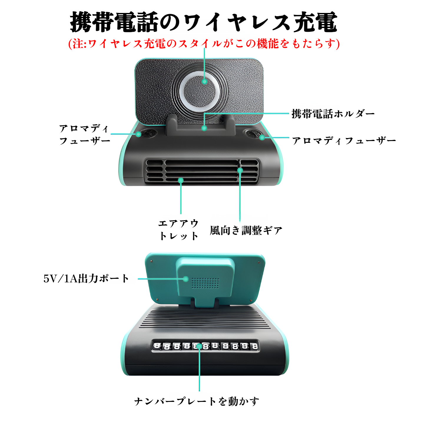 JMY車用ファンの風量調整機能の説明画像