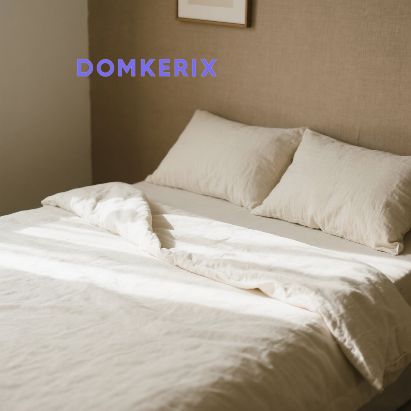 モダンでシンプルな新しいコットンとリネンの4点寝具セット