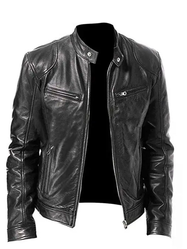 Herren Lederjacke Mantel