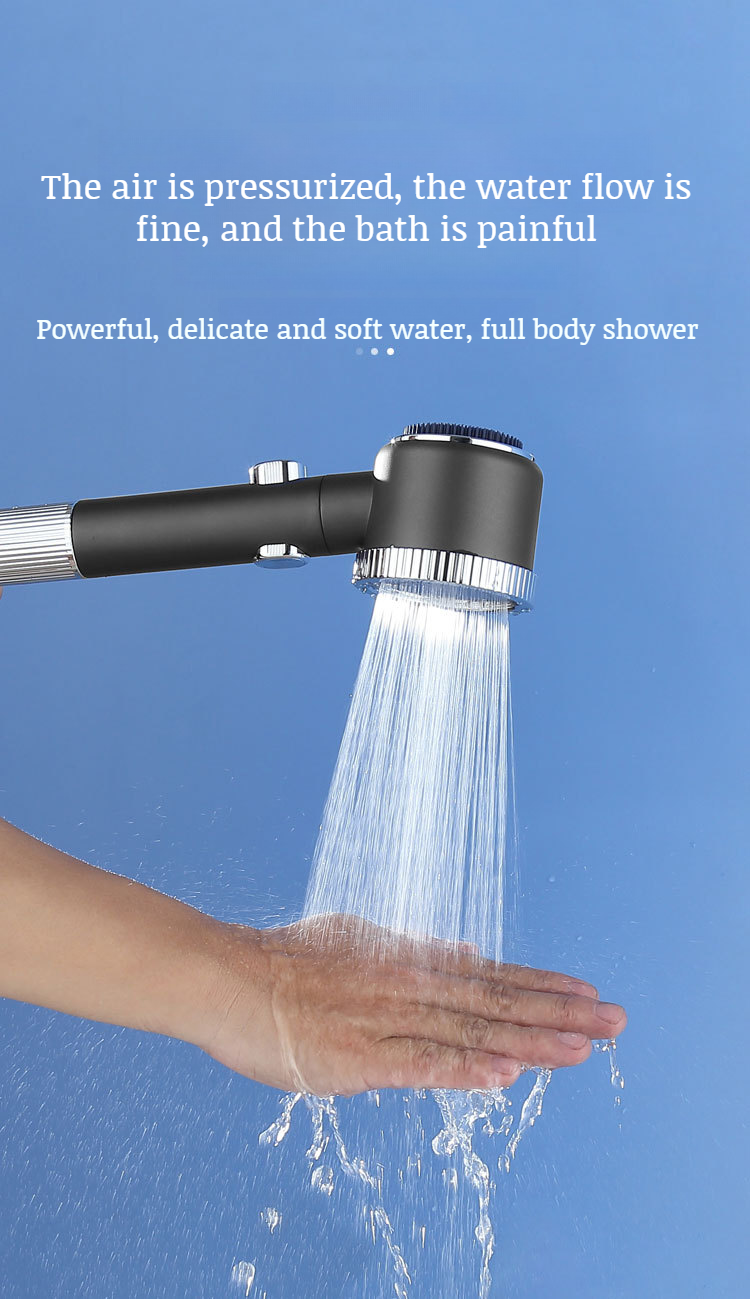 Close-up of advanced filtration system in showerhead