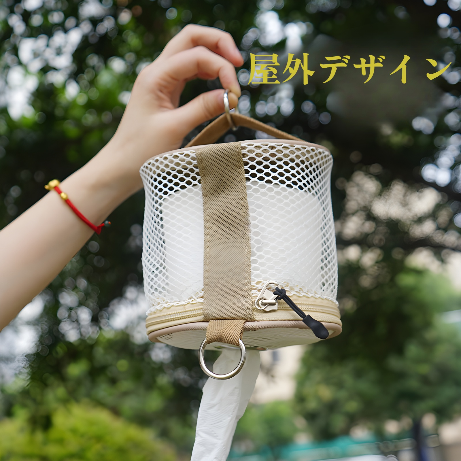 アウトドアキャンプ用ペーパータオル引き出し、家庭用メッシュペーパータオル収納バッグ、車用吊り下げロール紙管バッグ、ポータブル収納ボックス